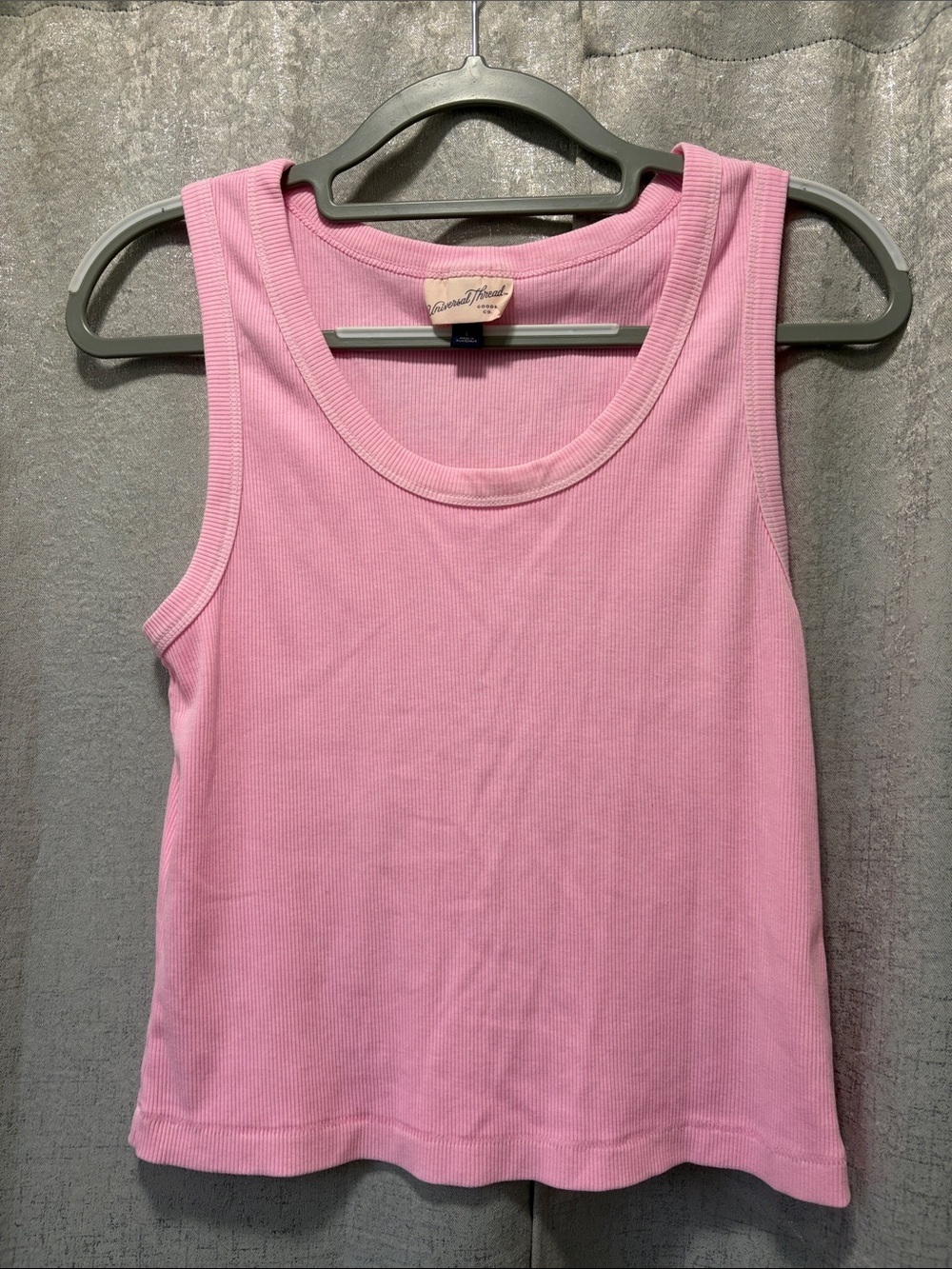 Universal Thread Pink Ribbed Scoop Neck Tank